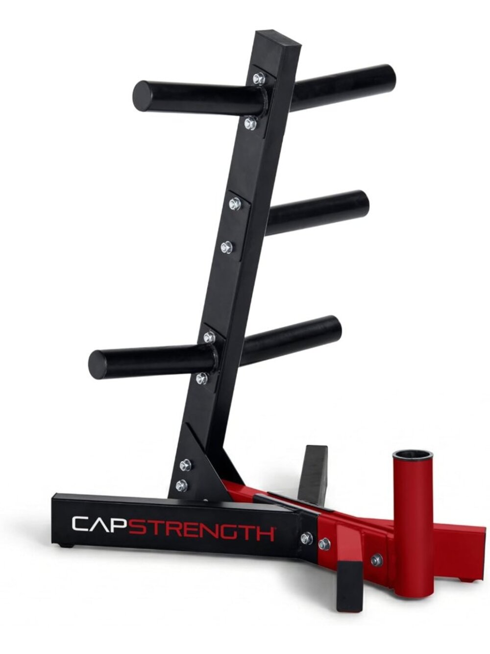 Heavy-Duty Olympic Plate Storage Rack for Weights & Barbells, 300lb Capacity